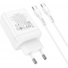 Hoco N33 Start three-port PD35W + USB Type-C to Type-C White - зображення 3