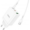 Hoco N33 Start three-port PD35W + USB Type-C to Type-C White - зображення 4