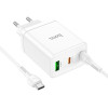 Hoco N33 Start three-port PD35W + USB Type-C to Type-C White - зображення 5