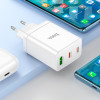 Hoco N33 Start three-port PD35W + USB Type-C to Type-C White - зображення 8