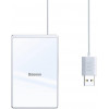 Baseus Card Ultra-thin Wireless Charger Silver+White (WX01B-S2) - зображення 1