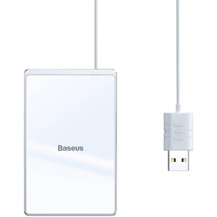 Baseus Card Ultra-thin Wireless Charger Silver+White (WX01B-S2) - зображення 1