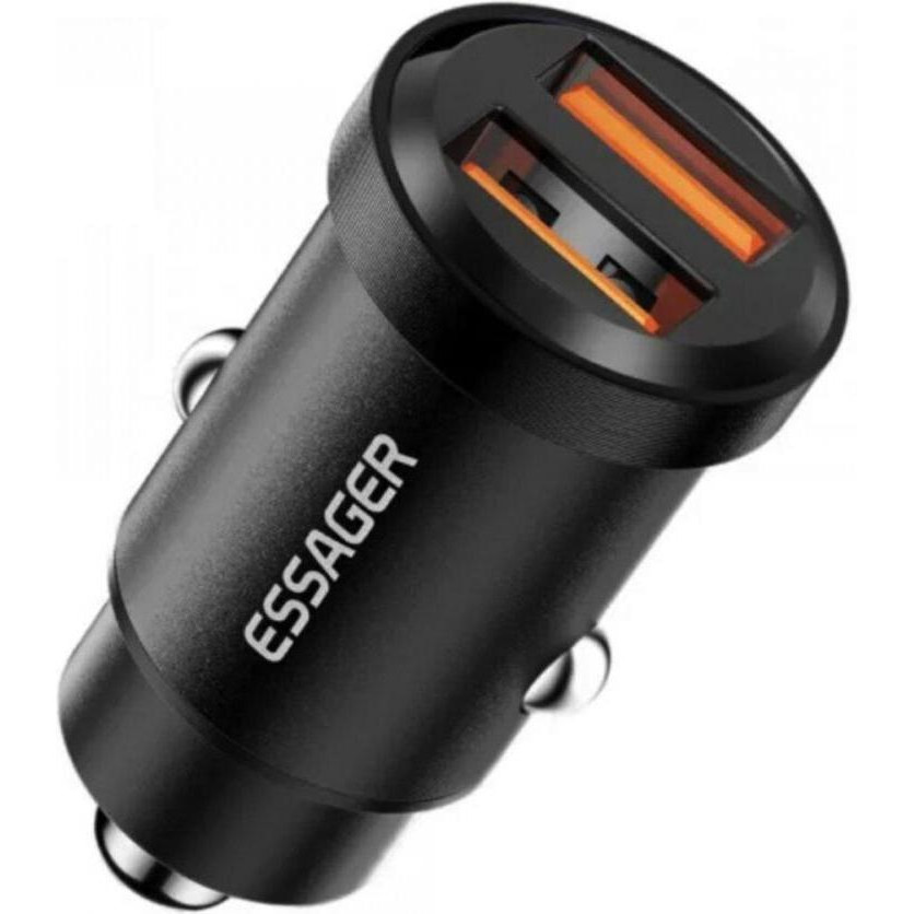 Essager Car Charger 30W 2xUSB-A Black (ECC2A-TL01) - зображення 1