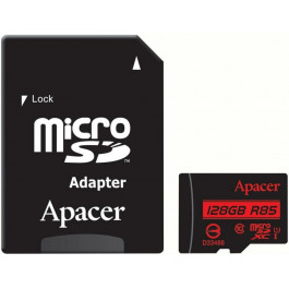   Apacer 128 GB microSDXC Class 10 UHS-I R85 + SD adapter AP128GMCSX10U5-R