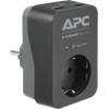 APC SurgeArrest 1 розетка, 2 USB Black (PME1WU2B-RS) - зображення 1