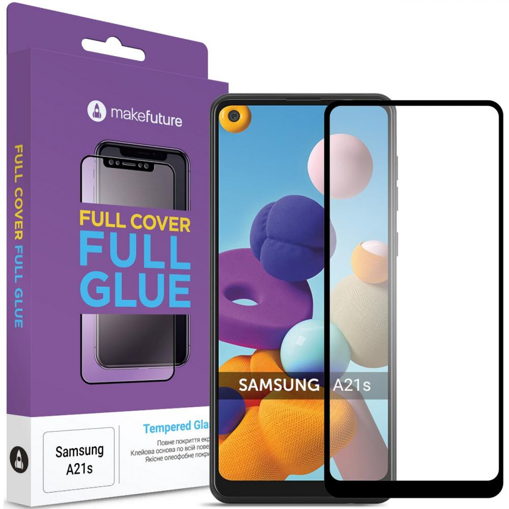 MakeFuture Защитное стекло Full Cover Full Glue для Samsung A21s (MGF-SA21S) - зображення 1