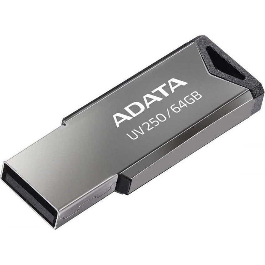 ADATA 64 GB UV250 Metal Black USB 2.0 (AUV250-64G-RBK) - зображення 1