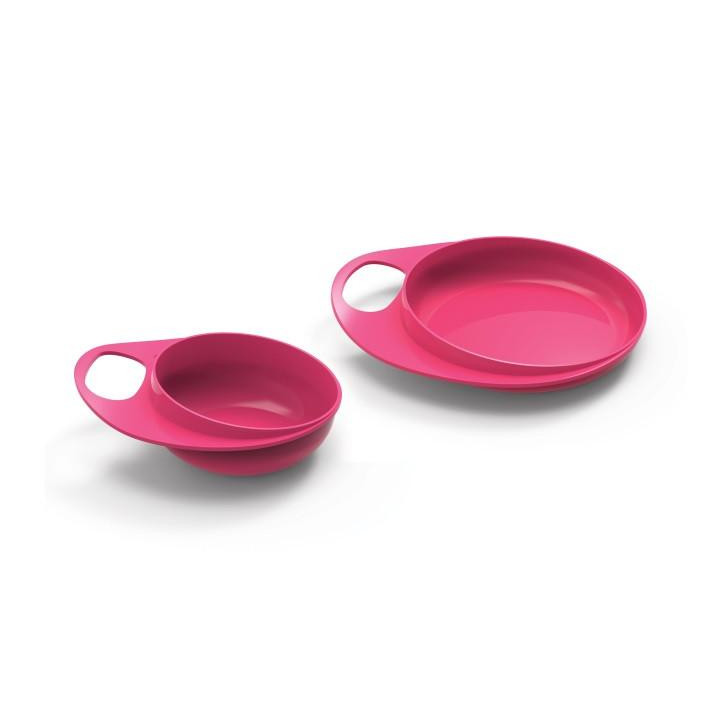 Nuvita Тарелка для кормления Easy Eating 2шт. глубокая и мелкая, Розовая (NV8461Pink) - зображення 1