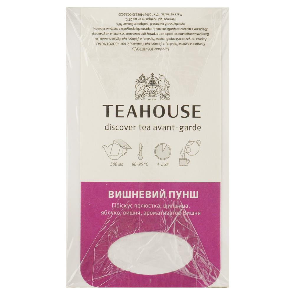 Teahouse Чай трав'яний  Вишневий пунш, 20 пакетиків по 5 г (4820209840544) - зображення 1