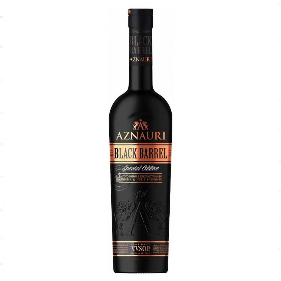 Aznauri Коньяк Black Barrel 5 лет выдержки 0.5 л 40% (4820189292258) - зображення 1