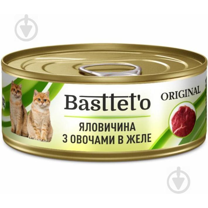 Basttet`o Original яловичина з овочами в желе 85 г (4820185492560) - зображення 1