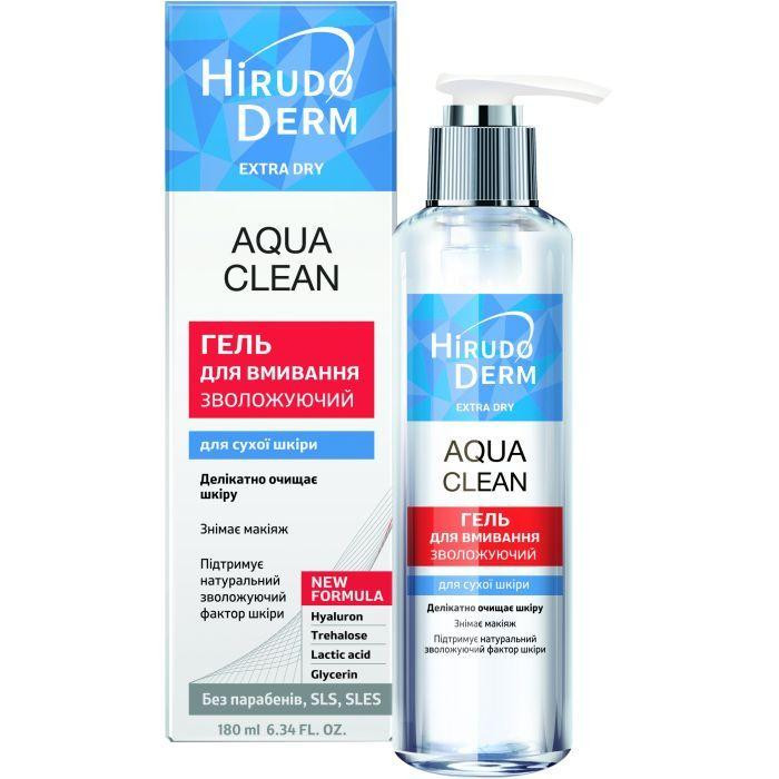 Біокон Увлажняющий гель для умывания  Hirudo Derm Extra-Dry Aqua Clean 180 мл (4820008318725) - зображення 1