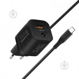   Promate PowerPort-PDQC3 33 W USB-A + USB-C Black (powerport-pdqc3.black)