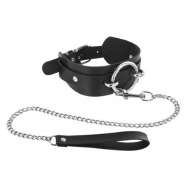   Fetish Tentation Choker Ring and Leash, чёрный (3479222013728)