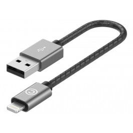   LAB.C Lightning Leather Cable A.L (0.15m) Space Grey (LABC-510-GR)