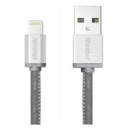   PlusUs Lightning to USB Cable LifeStar Moonlight Silver 25 cm (LST2006025)