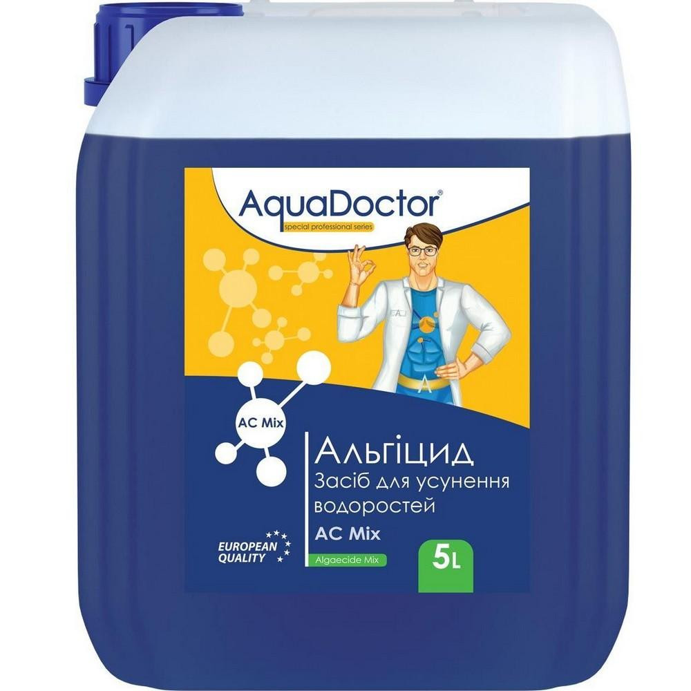 AquaDOCTOR Альгицид  AC MIX (5 л) непенящийся препарат для борьбы с водорослями, грибком и плесенью в воде басс - зображення 1