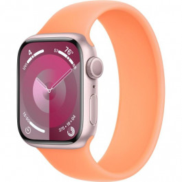   Apple Watch Series 9 GPS 41mm Pink Alu. Case w. Orange Sorbet Solo Loop - Size 3 (MR9N3+MTAX3)