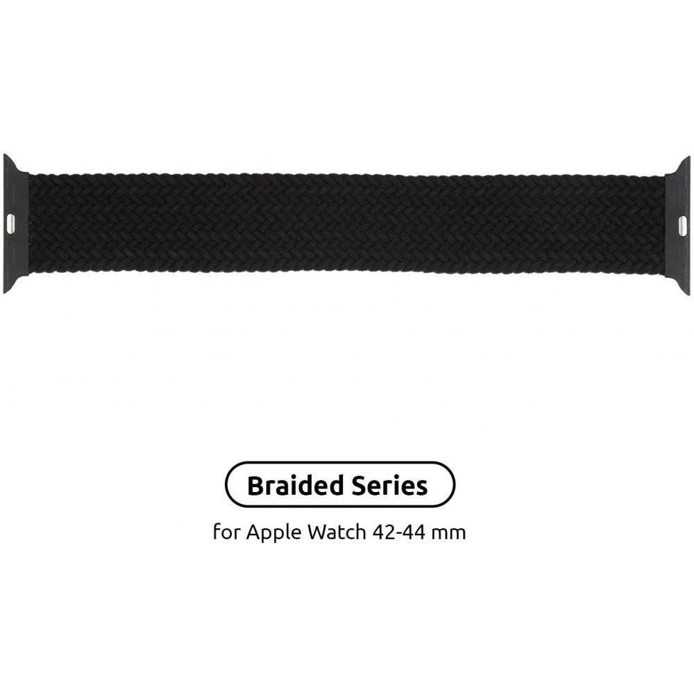 ArmorStandart Ремінець  Braided Solo Loop для Apple Watch 42mm/44mm Charcoal Size 6 (148 mm) (ARM58072) - зображення 1