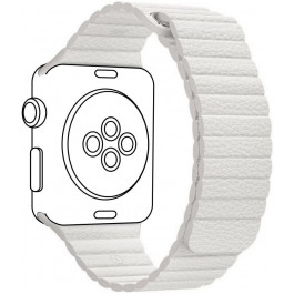   ArmorStandart Ремінець  Leather Loop для Apple Watch 42mm/44mm White (ARM57836)