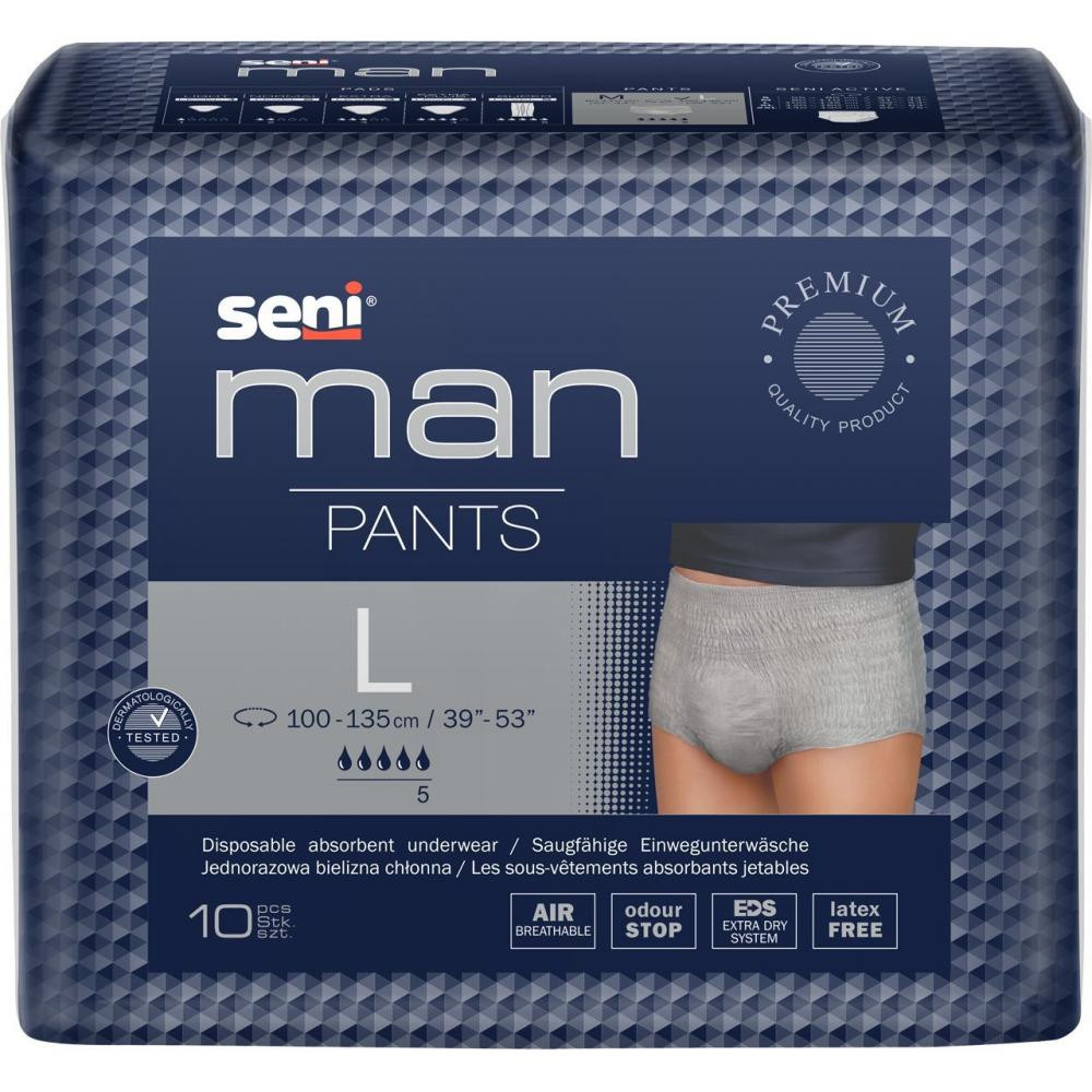 Seni Труси поглинальні для дорослих  Man Pants Large 10 шт (5900516800550) - зображення 1