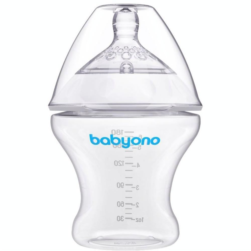 BabyOno Бутылочка для кормления антиколиковая Natural Nursing, 180 мл (1450) - зображення 1