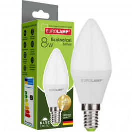   EUROLAMP LED ЕКО CL 8W E14 4000K (LED-CL-08144(P))