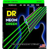 DR Струны для бас-гитары  NGB5-45 Hi-Def Neon Green K3 Coated Medium Bass Guitar 5 Strings 45/125 - зображення 1