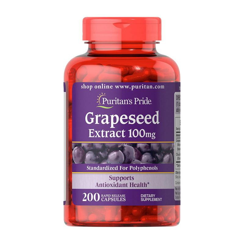 Puritan's Pride Grapeseed Extract 100 mg 200 капсул - зображення 1