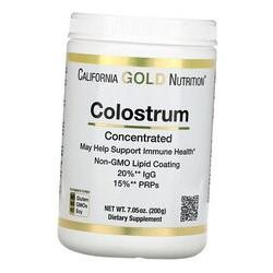   California Gold Nutrition Молозиво Концентрированное, Colostrum Powder Concentrated,  200г (72427003)