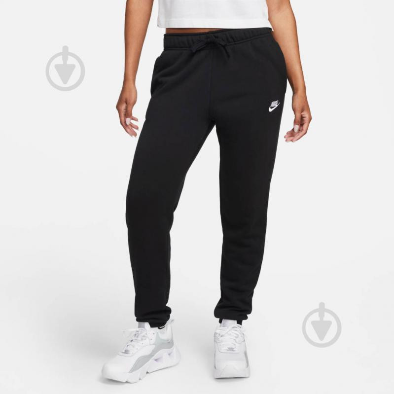 Nike Спортивні штани  W Nsw Club Flc Mr Pant Std DQ5191-010 L Black/White (196149257433) - зображення 1