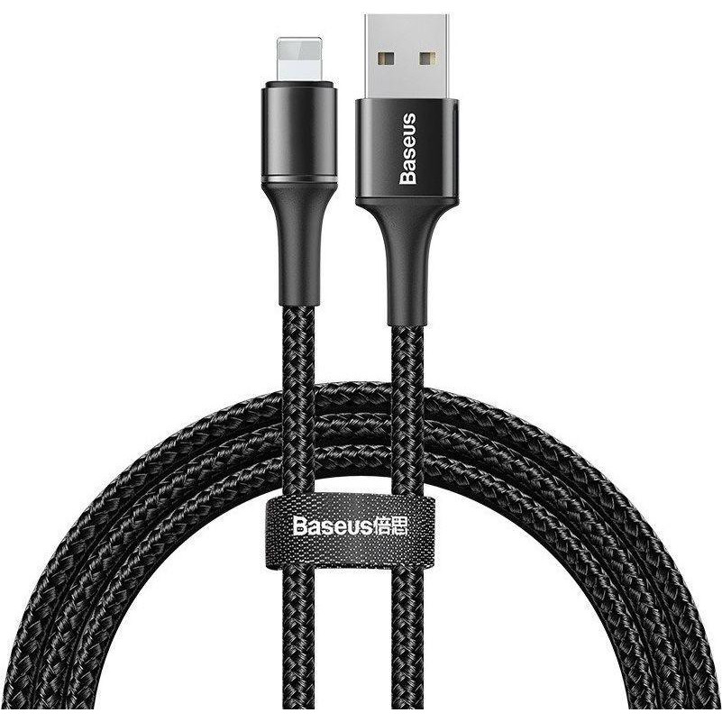 Baseus halo data cable USB For IP 2.4A 1m Black (CALGH-B01) - зображення 1