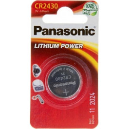   Panasonic CR-2430 bat(3B) Lithium 1шт (CR-2430EL/1B)