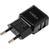 Vinga 2xUSB Wall Charger 2.1A (VCPWCH2USB2ABK) - зображення 1