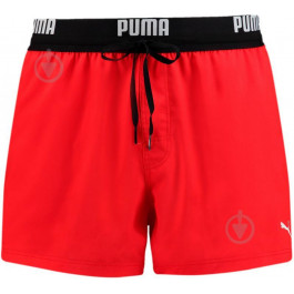   PUMA Червоні чоловічі шорти  SWIM MEN LOGO SHORT LENGTH SWIM SHORTS 1P 907659/02