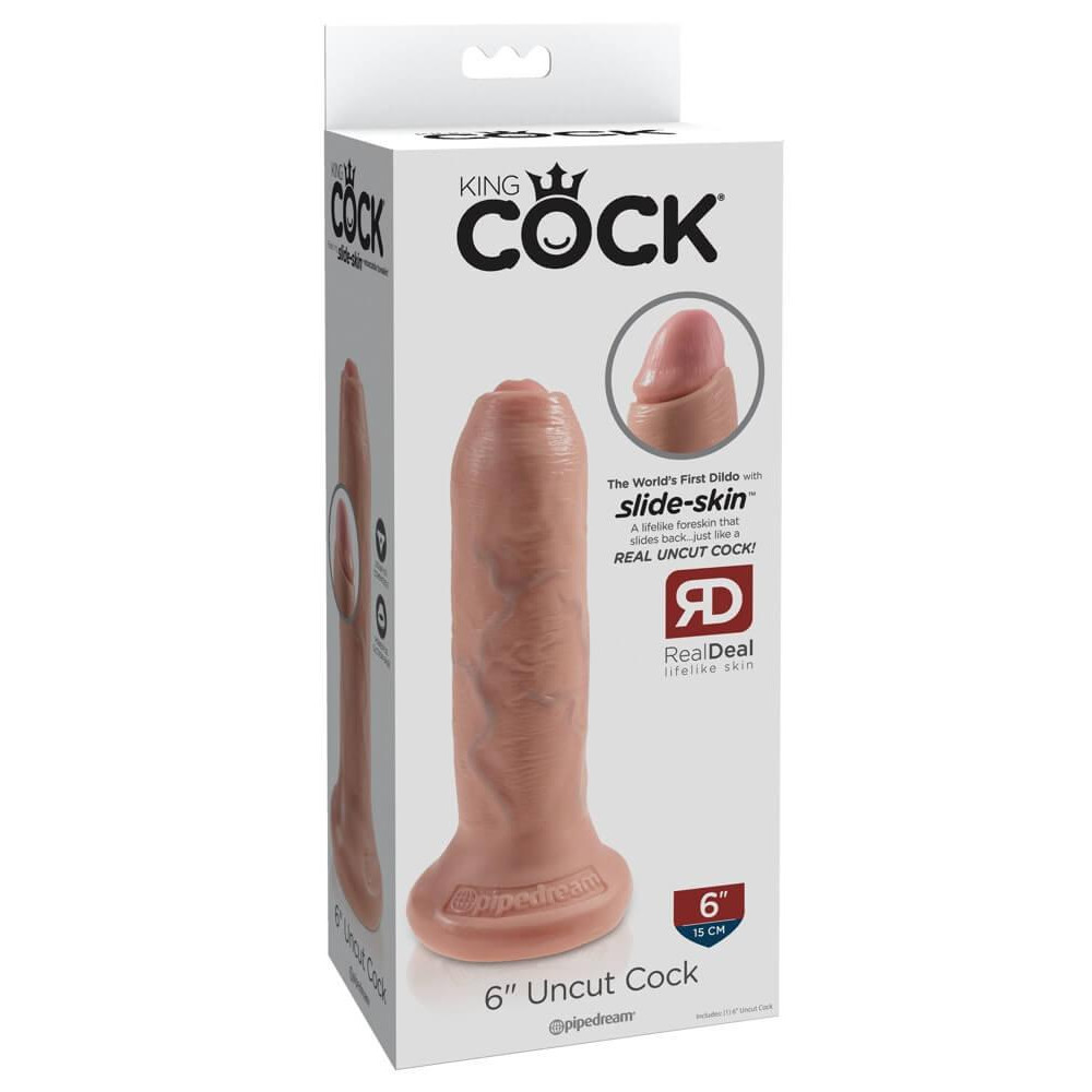  King Cock 6in. Uncut - Flesh (603912750775) - зображення 1