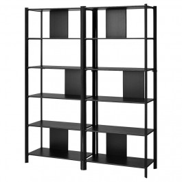   IKEA JATTESTA Книжкова шафа чорна 160х195 (094.948.32)