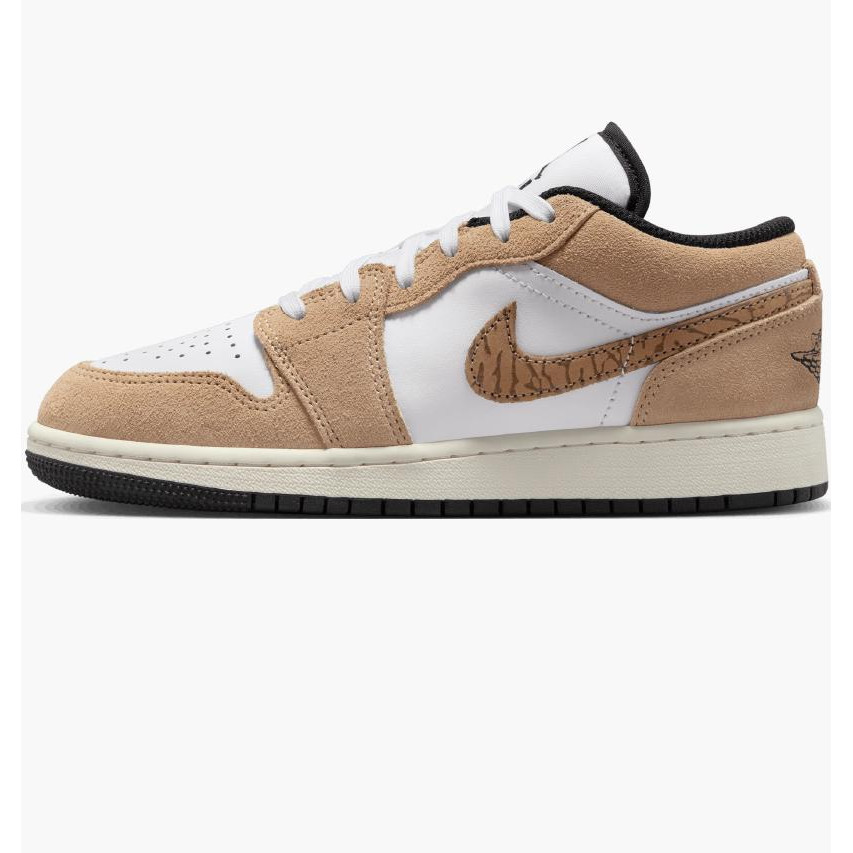 Nike Кросівки  1 Low Se Brown Elephant Gs White/Brown DZ5368-201 40 - зображення 1