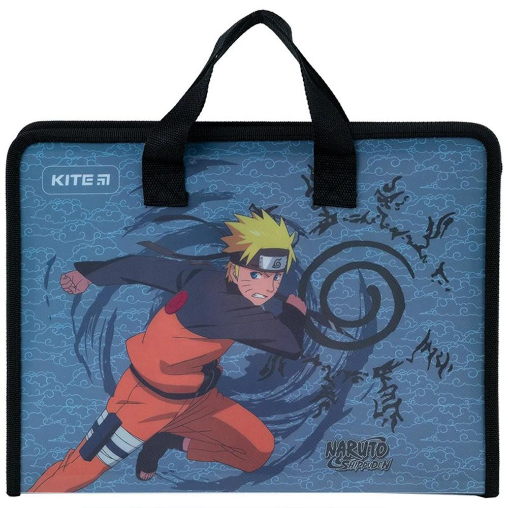 Kite Папка-портфель  Naruto на блискавці A4 1 відділення Сіро-лазурний (NR23-202) - зображення 1