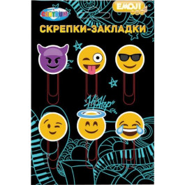   Centrum Скріпки-закладки  Emojidex круглі 6 шт. 50 мм (87157)