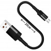 Grand-X USB-microUSB 20cm CU Black защита ткан.оплетка (FM-20M) - зображення 2