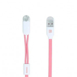   REMAX RC-025t Gemini Combo 2-in-1 Lightning/microUSB 1m Pink