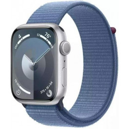   Apple Watch Series 9 GPS 41mm Silver Aluminum Case with Winter Blue Sport Loop (MR923)