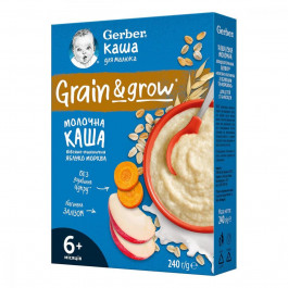   Gerber Молочна каша Овсяно-пшенична Яблуко-Морква, 240 г