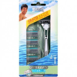   Wilkinson Sword Quattro Titanium Sensitive Бритва Змінні картриджі 4 шт