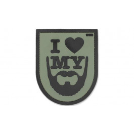   101 Inc. Нашивка 3D 101 Inc. I Love My Beard - Зелена (13934)