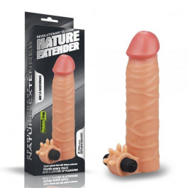   LoveToy Насадка з вібрацією Add 1.5" Vibrating Silicone Extender, Flesh (RDNI-310341)