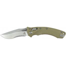   Microtech Amphibian Stonewash PS Olive (137RL-11FLGTOD)