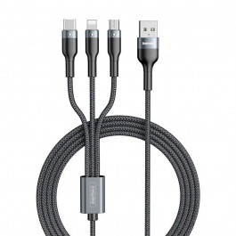   REMAX RC-070th Gplex Combo 3-in-1 Lightning/MicroUSB/Type-C 1m Dark Grey