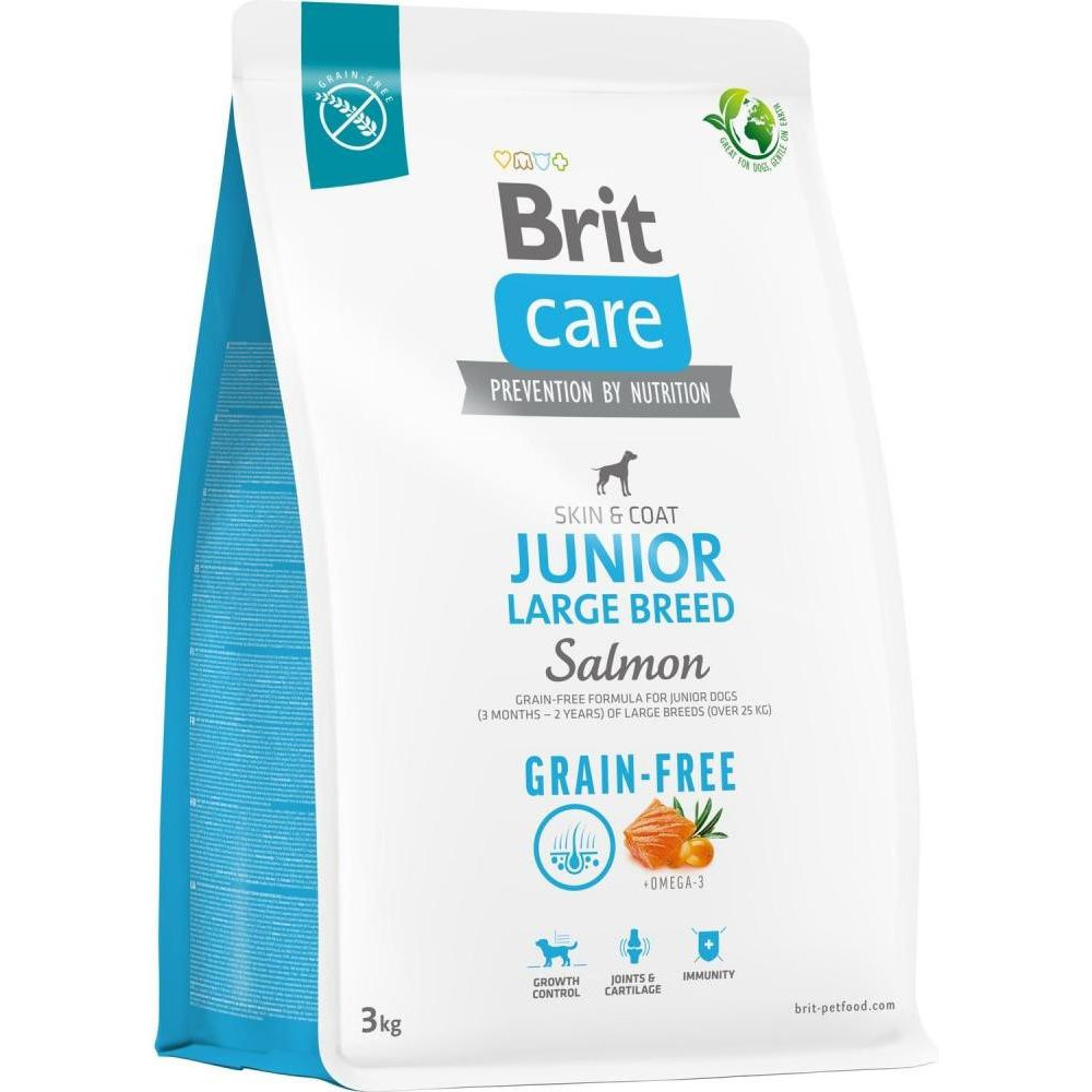 Brit Care Grain-free Junior Large Breed Salmon 3 кг (172200) - зображення 1